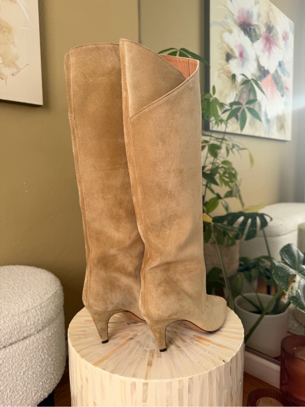 ** NEW WITHOUT TAG ** Isabel Marant Tan Suede Over-the-Knee Boots 37 7 - Picture 3 of 3